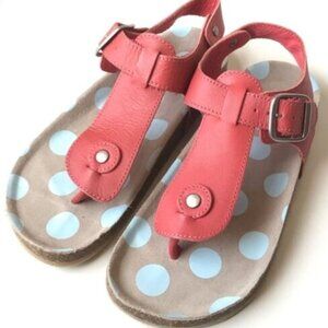 Cork mini Biden sandals with toe thong and ankle strap